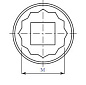 Головка ударная S16M7/8"DH