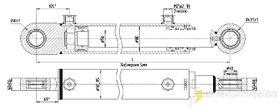 Гидроцилиндр МС80/56х390-3(4).11(700)