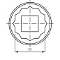 Головка ударная S16M1-1/16"DH