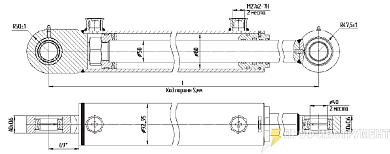 Гидроцилиндр МС80/50х1400-3(4).11(1900)