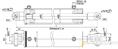 Гидроцилиндр МC100/40х800-3(4).44(1115)