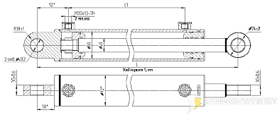 Гидроцилиндр МC80/40х200-3(4).22(500)