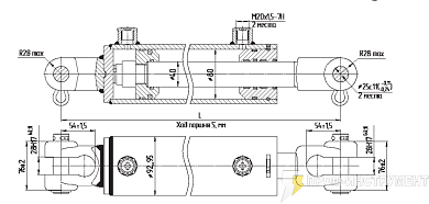 Гидроцилиндр МС80/40х500-3(4).44(815)
